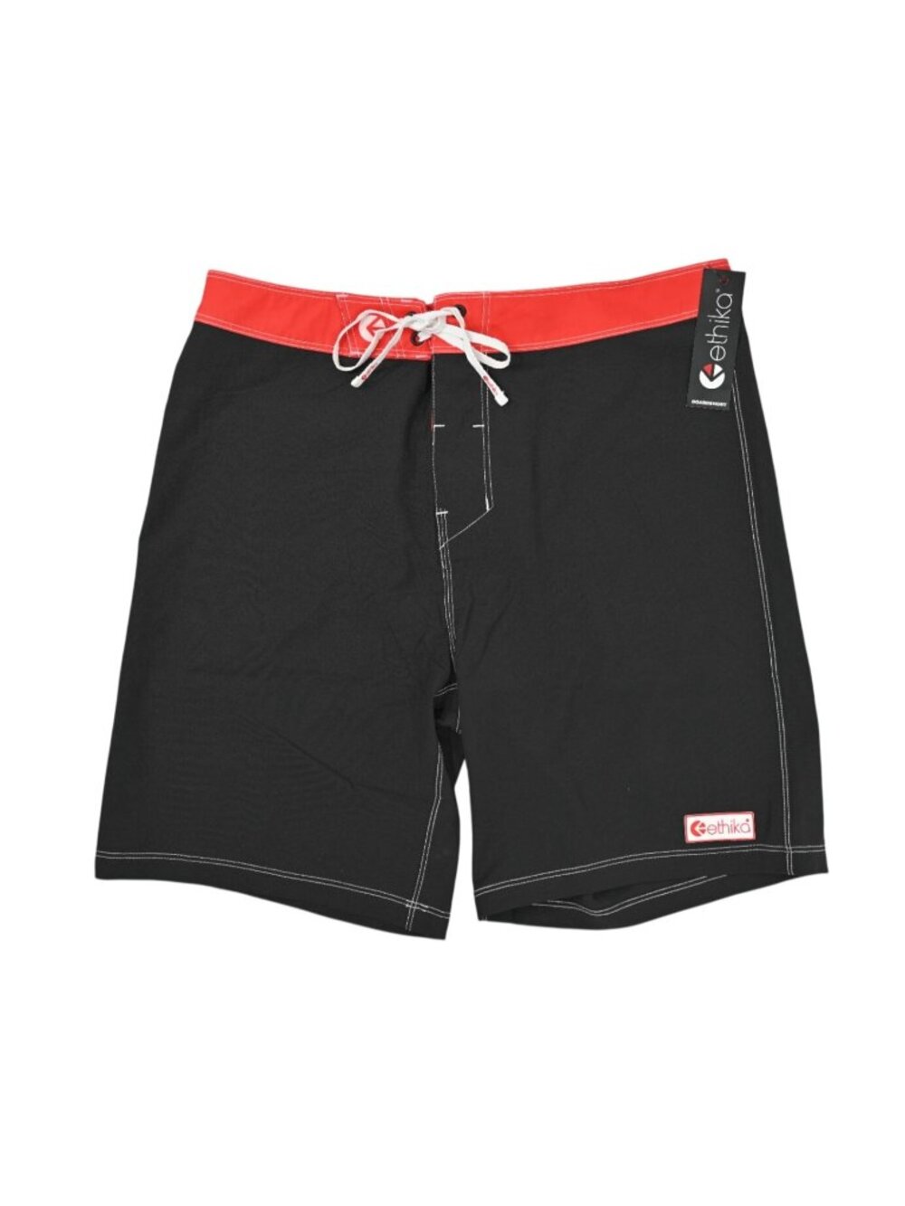 Ethika Board Shorts in Black & Red